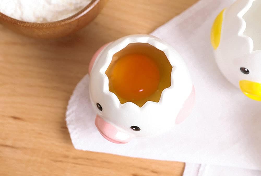 Cute Ceramic Egg Separator – Yolk & White Splitter, Fun Kitchen Baking Gadget