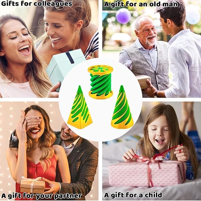3-Pack Impossible Cone Fidget Toy – Spiral Stress Relief Toy for Kids & Adults